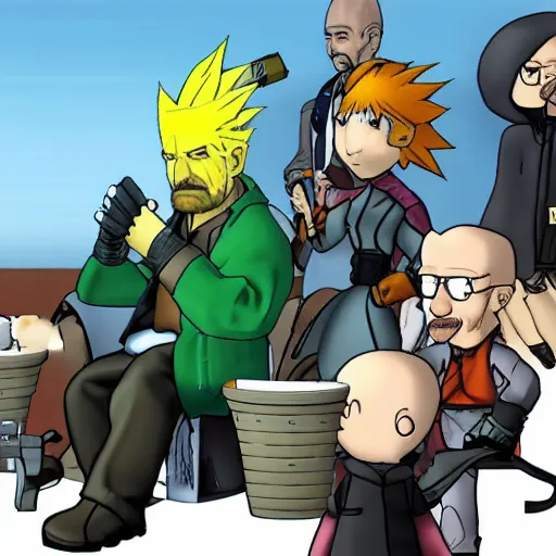 Image similar to Walter white is a final fantasy 7 character