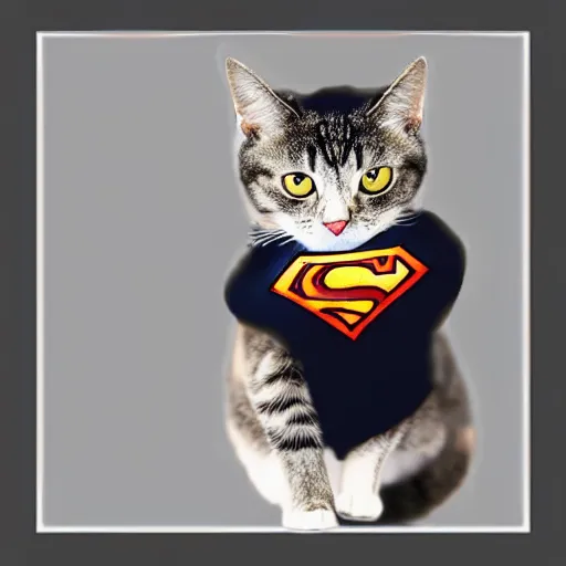 Image similar to a super hero cat