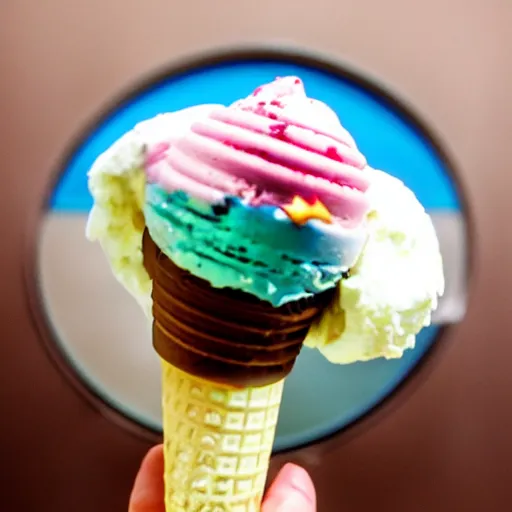 Image similar to planet on an ice cream cone