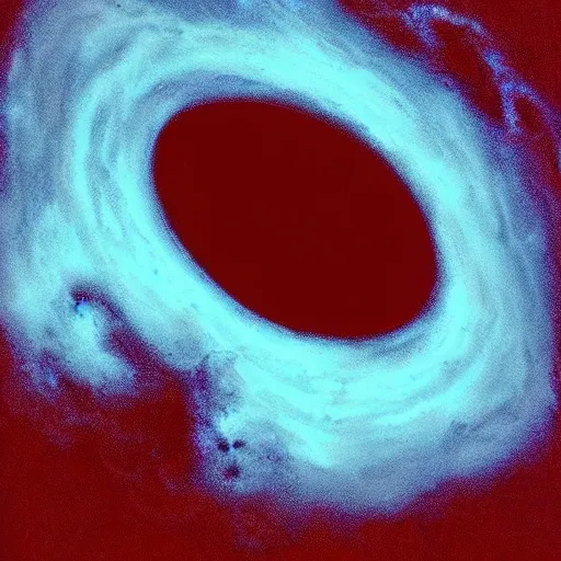 Prompt: grainy vintage airbrush of a black hole