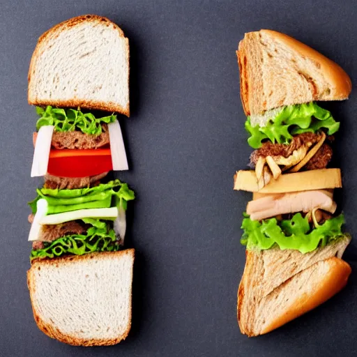 Image similar to medical diagram of a sandwich and a human body