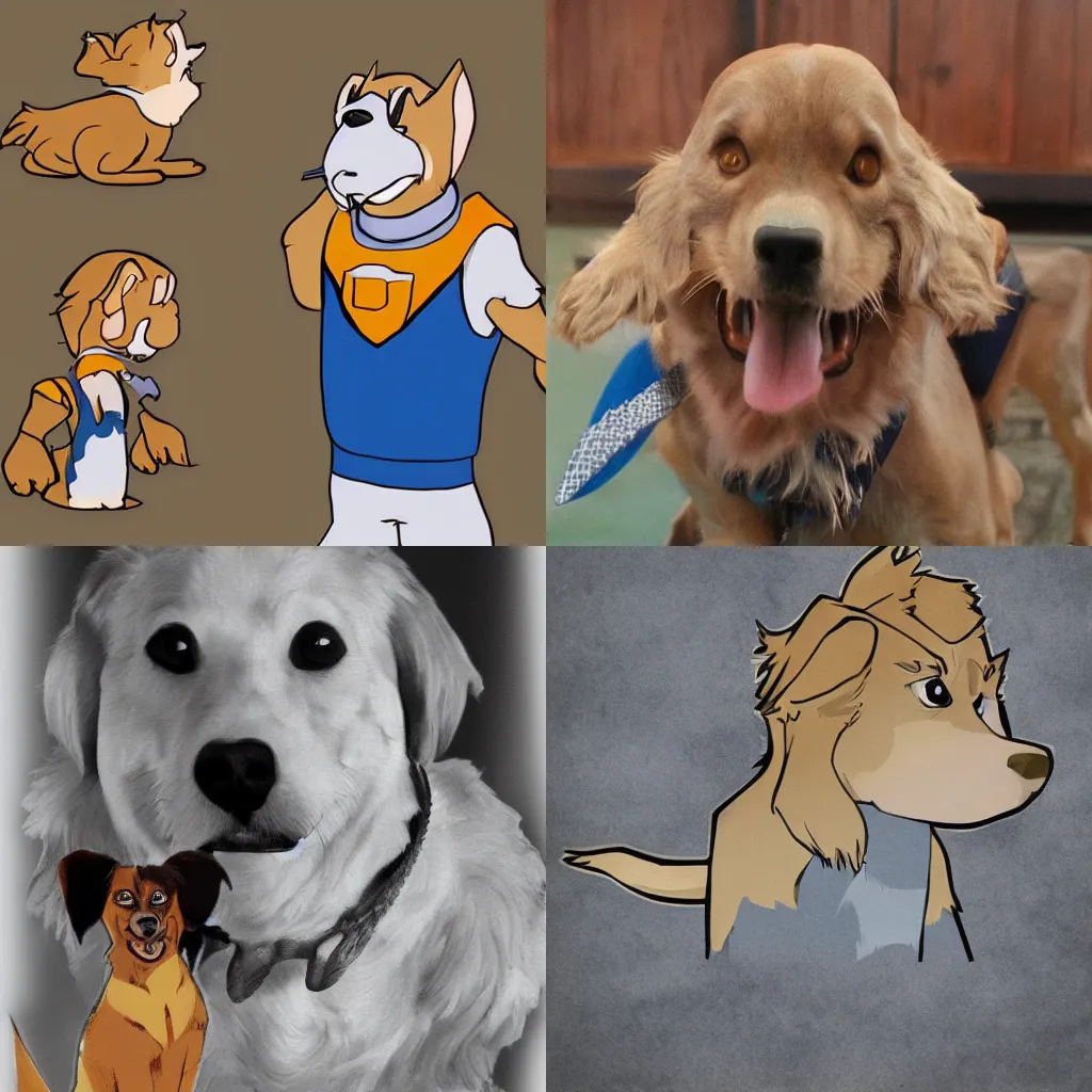 Prompt: Air Bud as a human, Air Bud's humansona