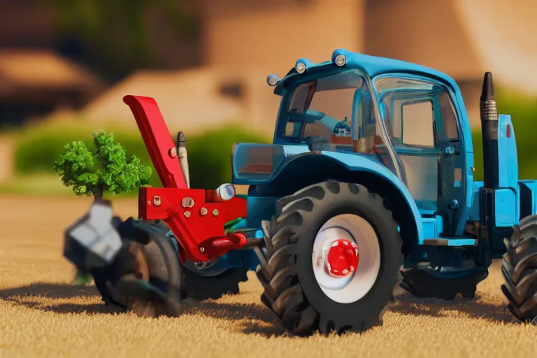 Prompt: a tiny plastic toy tractor, crystalline!!, ( ( octane render, nvidia raytracing demo ) ), masterpiece, closeup, depth of field