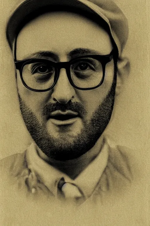 Image similar to nintendo mario, portrait, full body, symmetrical features, silver iodide, 1 8 8 0 photograph, sepia tone, aged paper, sergio leone, master prime lenses, cinematic