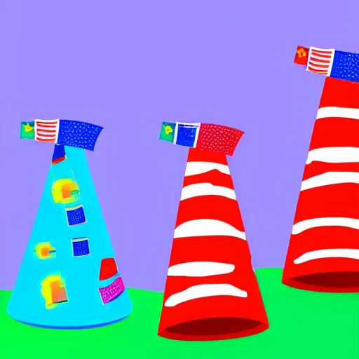 Prompt: escherichia coli party, little escherichia coli crowd with flags and party hats, illustration, ultra detailed