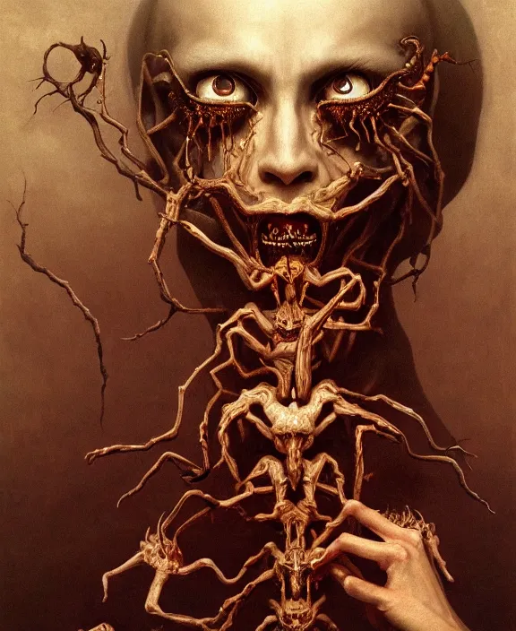 Prompt: a detailed painting portrait of incubus. inspired by junji ito manga artwork. accurate anatomy. symmetry. portrait fantasy. by beksinski carl spitzweg. baroque elements. baroque element. intricate artwork by caravaggio. oil painting. oil on canvas. award winning. dramatic. trending on artstation. 8 k