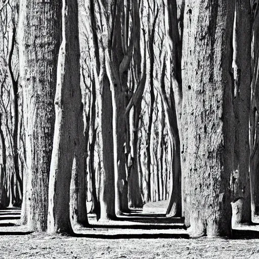 Image similar to a picture that does not show a human being, but is an optical illusion, but many recognize a human being in the structures. it could be trees that are such that the shape represents the shape of a human being.