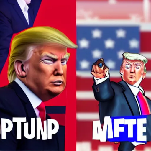 Image similar to donald trump in fortnite