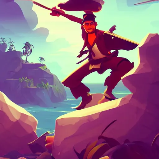 Image similar to painting treasure on sea of thieves game smooth median photoshop filter cutout vector, behance hd by jesper ejsing, by rhads, makoto shinkai and lois van baarle, ilya kuvshinov, rossdraws global illumination