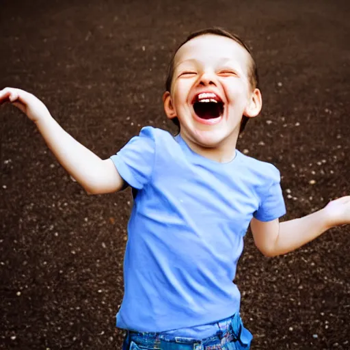 Prompt: happy child laughing