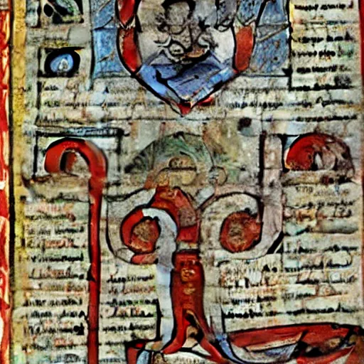 Image similar to medieval manuscript from the future