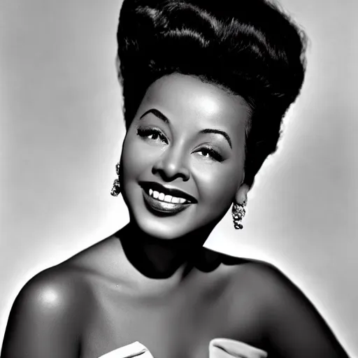 Image similar to photo of a beautiful 1 9 5 0 s black actress