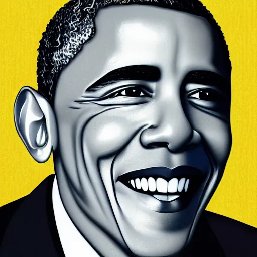 Image similar to barack obama by alex gray