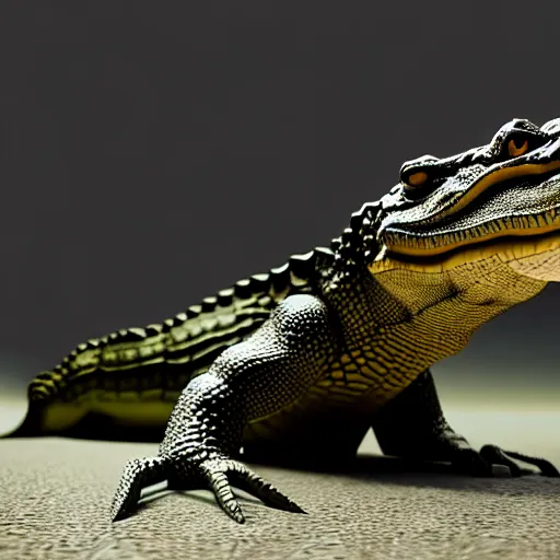 Image similar to crocodile lowpoly, unreal engine 5, octane render, 8k
