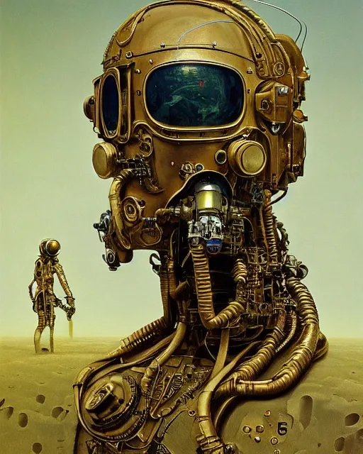 Image similar to epic portrait of victorian astronaut, steampunk, retro futuristic, highly detailed, intricate details, symmetry, golden ratio, illustration, realistic, 8 k, high sharpness, by beksinski and rutkowski and stalenhag