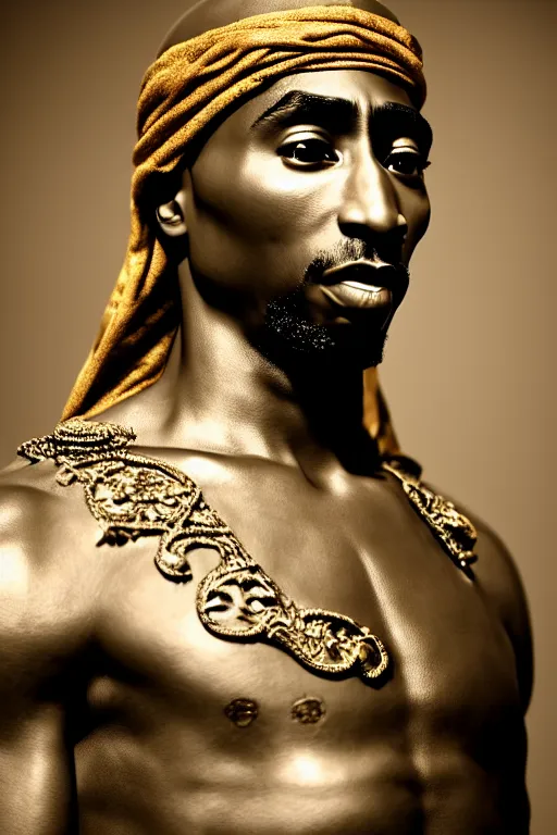 Image similar to tupac wear roman dress, high resolution, photorealistic, smooth, 4 k, aesthetic lighting, baroque object, sharp focus, hyperdetailed object, professional photography, pullitzer winning photo by : canon eos 5 d mark iv, by karah mew and adnan abidi and jodie bateman