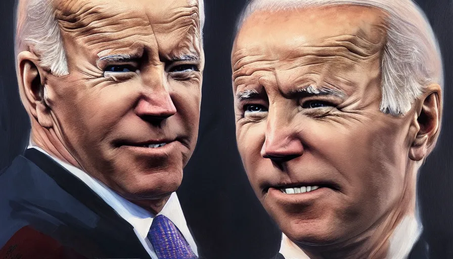 Image similar to oil painting of joe biden, hyperdetailed, artstation, cgsociety, 8 k