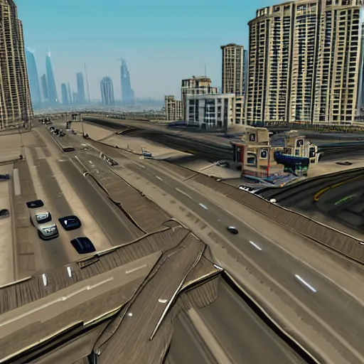 Image similar to gta : dubai, by chaka khan