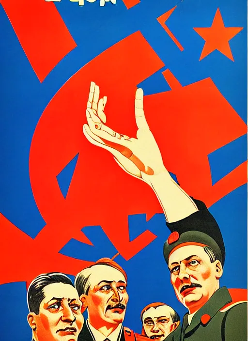 Image similar to soviet propaganda poster of the european union, socialist realism. by alexander zelensky, viktor deni, havrylo pustoviyt