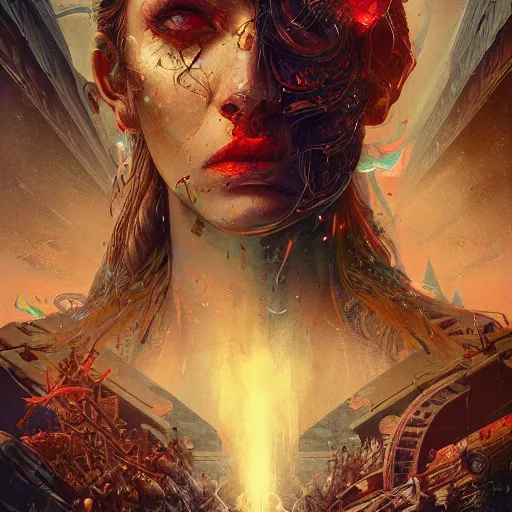 Prompt: detailed photo of valhalla, 8 k, by tristan eaton, stanley artgermm, tom bagshaw, greg rutkowski, carne griffiths, trending on deviantart, hyper detailed, glorious lighting, dramatic lightning