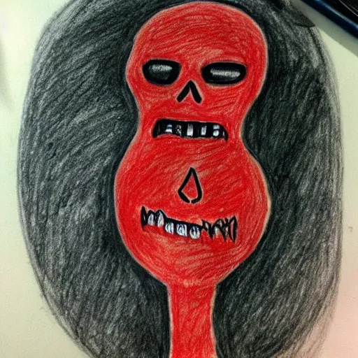 Image similar to scary drawing by a toddler