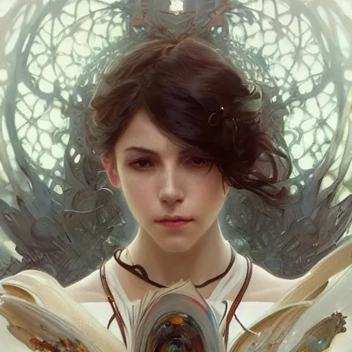 Image similar to how does it feel to fall in love, highly detailed, digital painting, cgsociety , concept art, sharp focus, illustration, art by artgerm and greg rutkowski and alphonse mucha