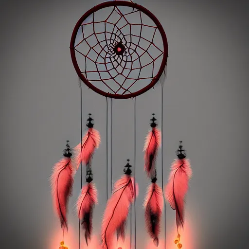 Prompt: necromancer dream catcher, octane render