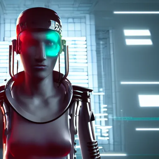 Image similar to Cyberpunk Character, Unreal Engine 5, Cinema4D, Detailed Character Design