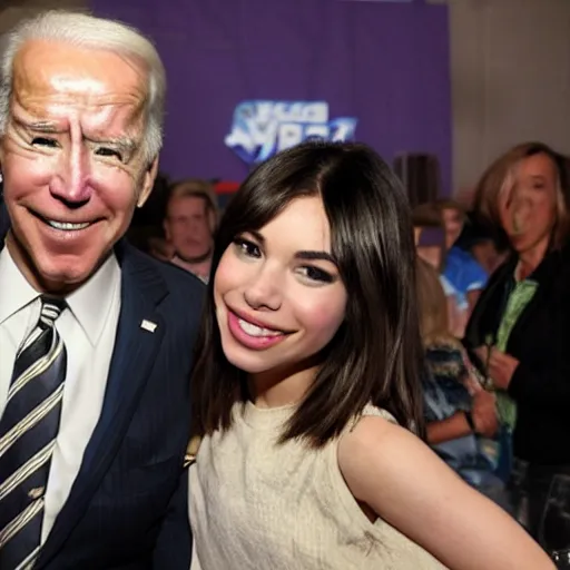 Prompt: carly shay from icarly (2010) meets joe biden