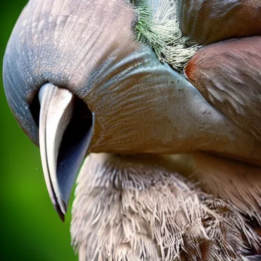 Image similar to real picture of a dodo bird in zoo, taken on Polaroid camera, detailed