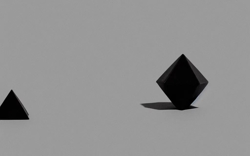 Image similar to one black sphere | one black cube | one black pyramid, on a white background