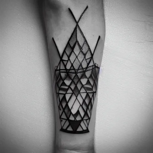 Image similar to geometrical tattoo,