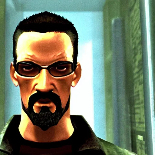 Image similar to a screenshot of Gordon Freeman in The Matrix (1999)