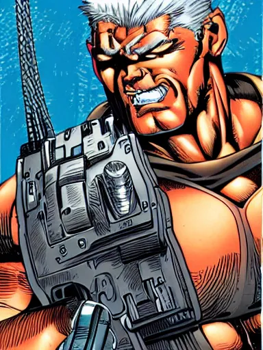 Prompt: cable by rob liefeld, detaield, hyper-detailed