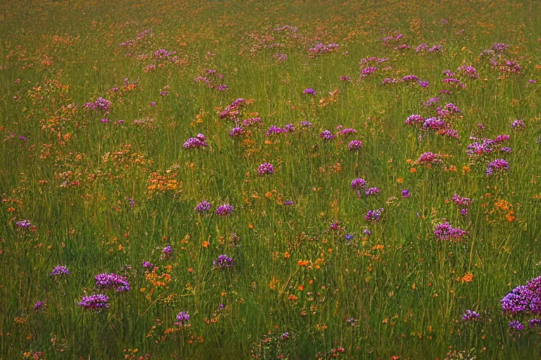 Prompt: large meadow, close up by filip hodas by moebius