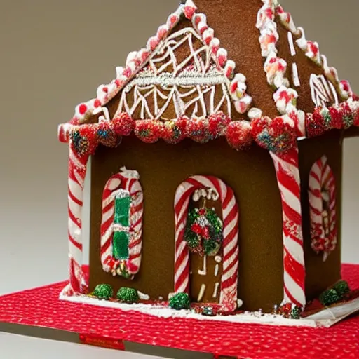 Prompt: a miniature gingerbread house version of the taj mahal,