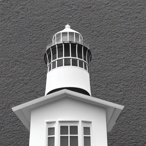 Prompt: realistic photo of a lighthouse, white box, white background, clean photo, stock photo, 3 5 mm, canon, nikon