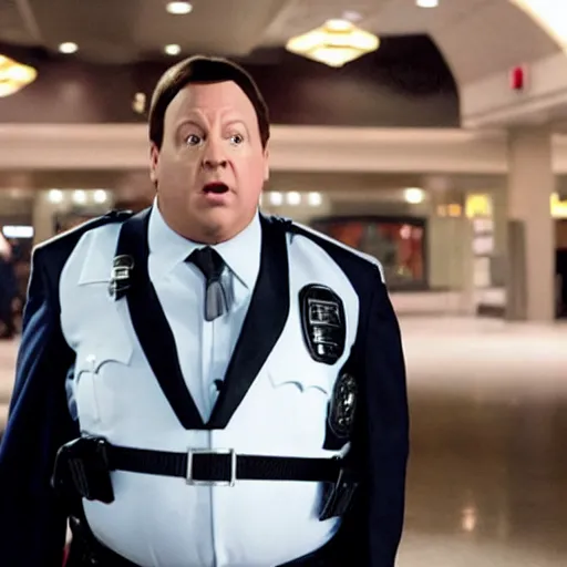 Image similar to mike myers as kevin james in paul blart : mall cop, movie still