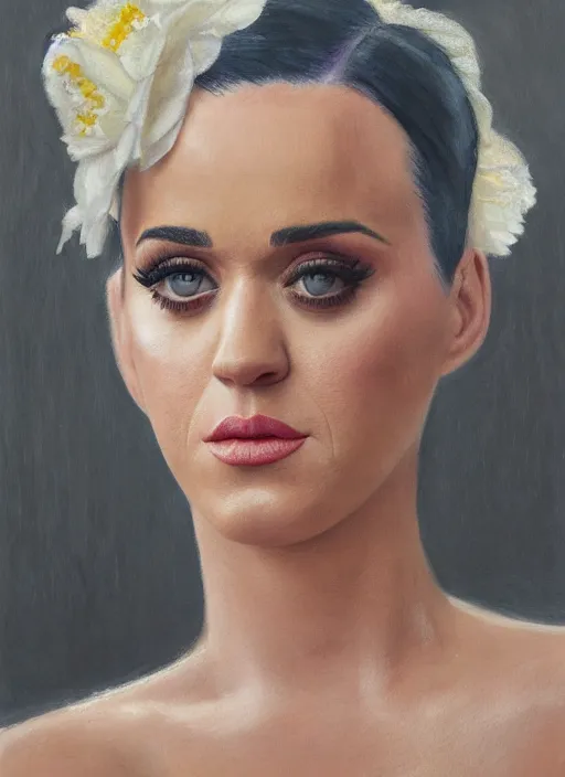 Prompt: cinematic portrait of pregnant katy perry in a white dress, intricate, elegant, by alyssa monks, highly detailed, smooth, sharp focus symmetrical face, fine details, masterpiece, trending on artstation