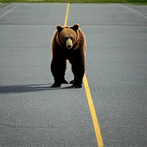 Image similar to a bear on a runway