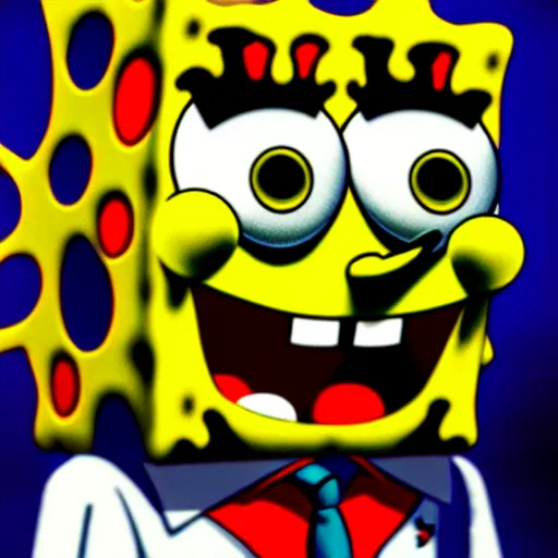Image similar to perfectly - centered close - up face - portrait of evil spongebob, intricate, elegant, super highly detailed, professional digital painting, artstation, concept art, smooth, sharp focus, no blur, no dof, extreme illustration, unreal engine 5, 8 k, by anne stokes