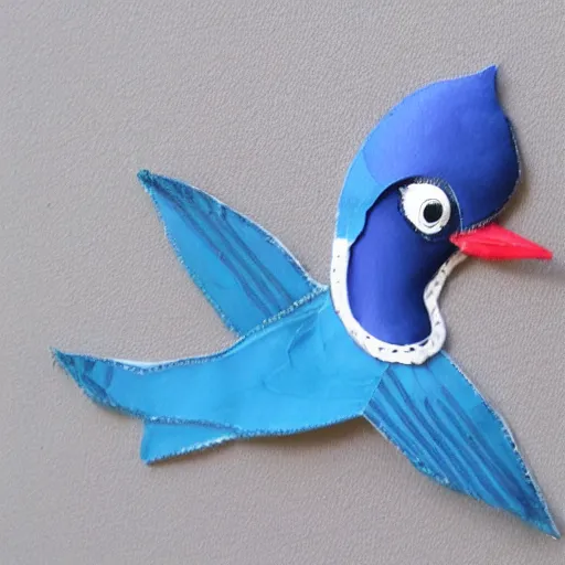 Image similar to air balloon shaped like a blue jay