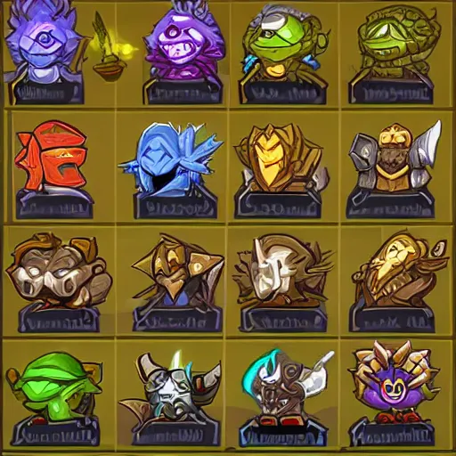 Image similar to Sprite sheet of RPG skill icons, World of Warcraft, League of Legends, DOTA 2