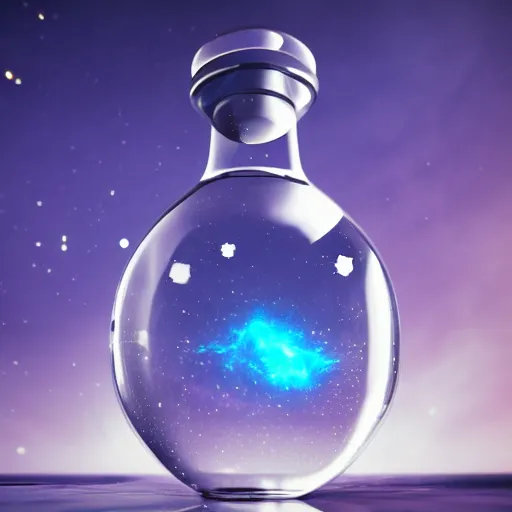 Prompt: universe trapped in a bottle, 4 k render, unreal