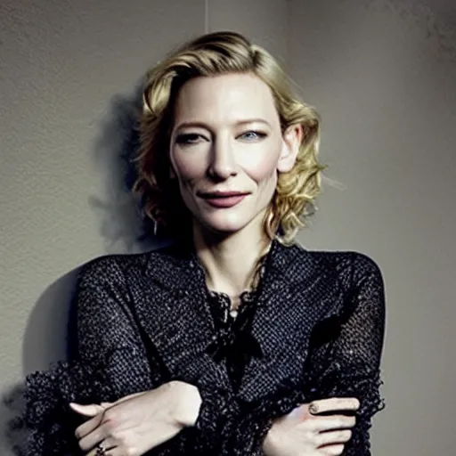 Image similar to photo of cate blanchett, by Annie leibowitz, photorealisitc