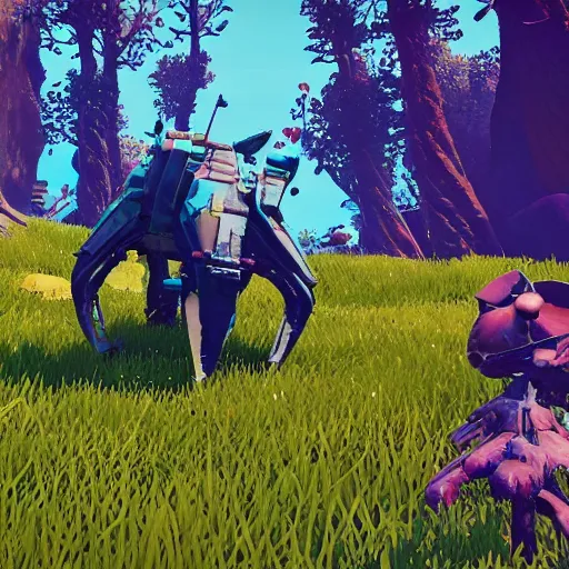 Prompt: the model of a procedurally generated creature in no man's sky ( ps 4 2 0 1 6 )