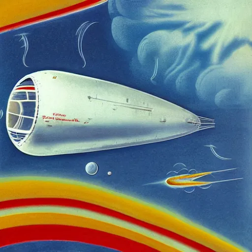 Prompt: the hindenburg in space