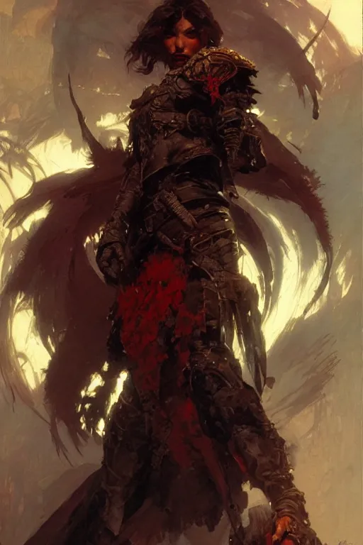 Prompt: bloodfang rogue portrait dnd, painting by gaston bussiere, craig mullins, greg rutkowski, yoji shinkawa