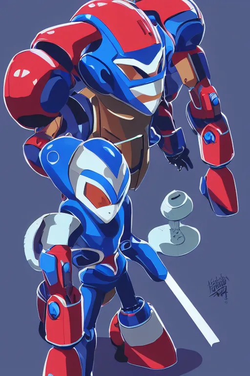 Image similar to robot ninja mask helmet megaman x zero rockman 2 0 2 2 switch game boss legacy collection fanart artsation, art gta 5 comics, behance hd by jesper ejsing, by rhads, makoto shinkai and lois van baarle, ilya kuvshinov, rossdraws global illumination ray tracing