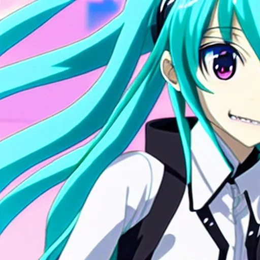 Prompt: Anime key visual of hatsune miku, official media